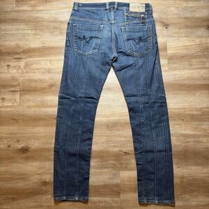 Diesel Onijo Special Jeans Men 34x32 Blue Straight Leg Stretch Made in Italy 8AA